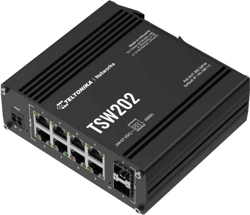 Teltonika TSW202 Gigabit PoE+ Ipari Switch