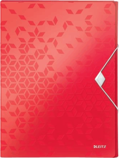 Leitz Wow Jumbo A4 Gumis mappa Piros (5db / csomag)