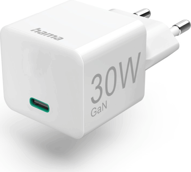 Hama 201998 GaN USB-C Hálózati töltő - Fehér (30W)