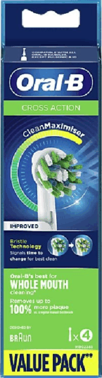 Oral-B EB50-4 Cross Action Elektromos fogkefe pótfej - Fehér (4db)