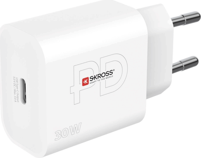 Skross USB Type-C Hálózati töltő - Fehér (30W)