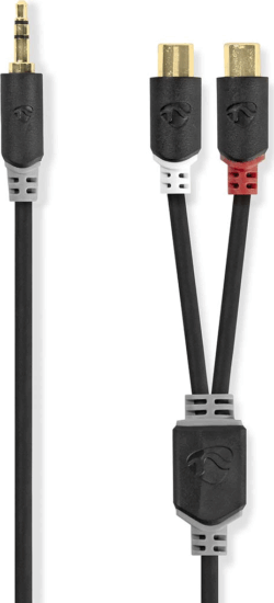 Nedis CABW22250AT02 3.5mm Jack apa - 2x RCA anya Kábel (0.20m)