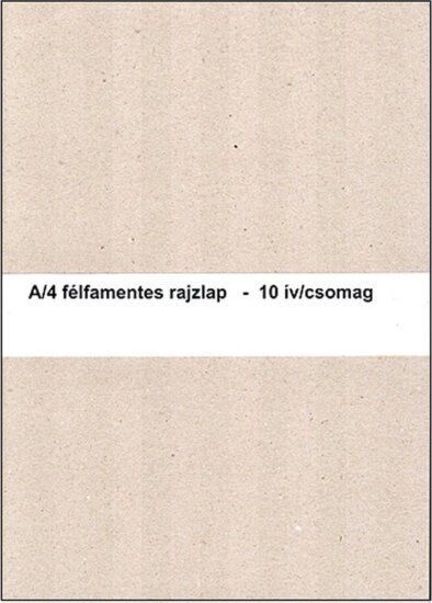 Félfamentes 10 lapos A4 Rajzlap