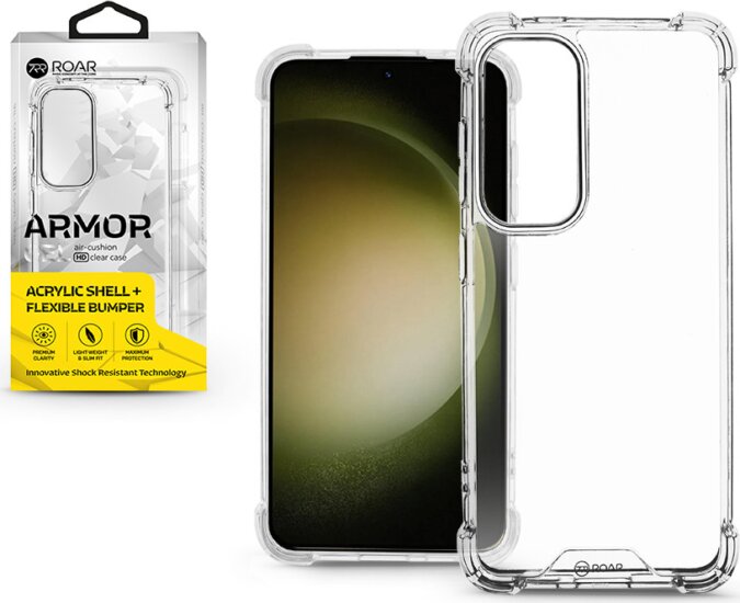 Roar Armor Gel Samsung Galaxy S24 Hátlapvédő Tok - Átlátszó