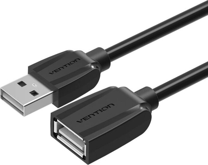 Vention VAS-A44-B050 USB-A apa - USB-A anya 2.0 Adat és töltő kábel - Fekete (0.5m) Vention VAS-A44-B050 USB-A apa - USB-A anya 2.0 Adat és töltő kábel - Fekete (0.5m)