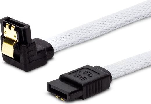 Savio GAK-03 SATA kábel 0.3m Fehér L (SATA 3 apa - SATA 3 apa)