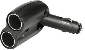 Hama 223403 FIP Szivargyújtó elosztó 10A (2 aljzatos) Fekete