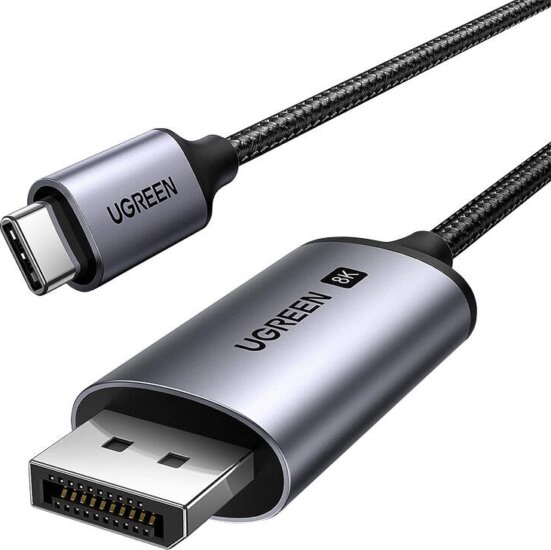 Ugreen CM556 USB-C apa - DisplayPort apa 3.0 Adapter kábel - Fekete (1m)
