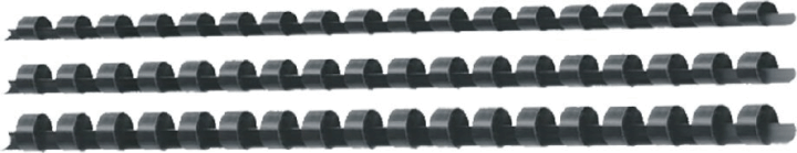 Deli 6mm műanyag spirál 10-20 laphoz - Fekete (30db / csomag)