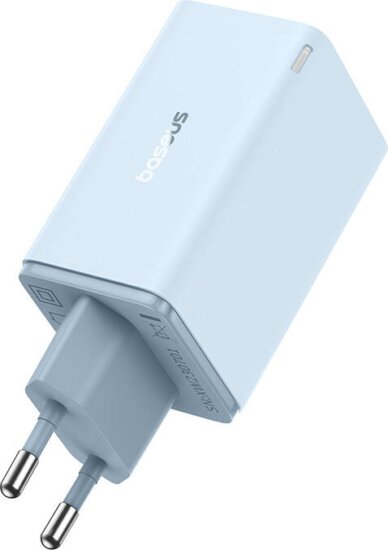 Baseus GaN6 Pro 2x USB-C / 2x USB-A Hálózati Gyorstöltő Adapter 65W + USB-C kábel - Kék