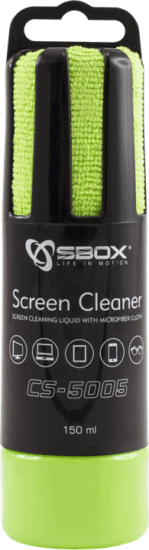 SBOX CS-5005G Kijelző tisztító kendő + tisztítószeres spré