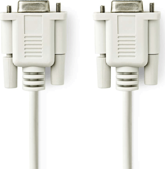 Nedis CCGL52055IV20 D-Sub9 anya - D-Sub9 anya Null modem Kábel 2m - Elefántcsont