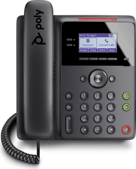 HP Poly Edge B10 VoIP Telefon + Tápegység - Fekete