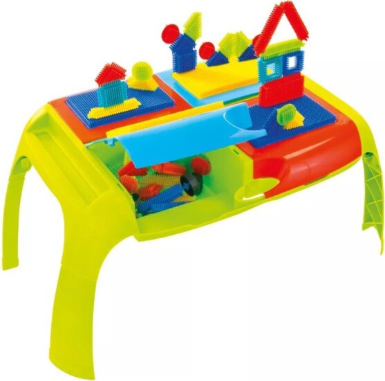 Mochtoys Bloko Összecsukható moduláris játékasztal 52 darabos tüskés építőjáték