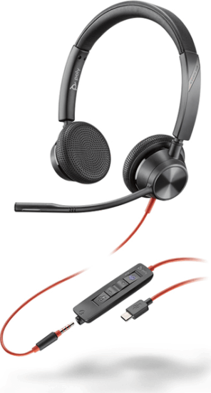 HP Poly Blackwire 3325 Vezetékes Headset - Fekete HP Poly Blackwire 3325 Vezetékes Headset - Fekete