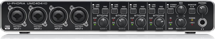 Behringer UMC404HD U-Phoria Felvevő Audió Interfész