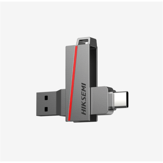 Hiksemi Dual Slim USB Type-C / USB Type-A 3.2 64GB Pendrive - Ezüst