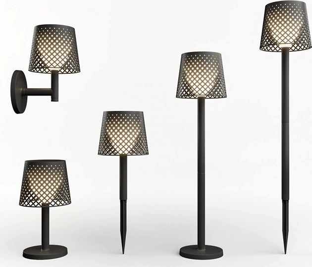 New Garden Greta Solar Elemes és Napelemes Asztali / Fali / Kerti lámpa - Fekete