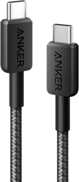 Anker A81F6G11 USB Type-C apa - USB Type-C apa Adat és töltő kábel - Fekete (1.8m)