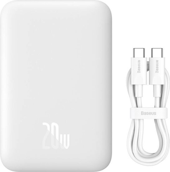 Baseus Magnetic Powerbank 6000mAh 20W (1.5-3A / 5-12V) - Fehér