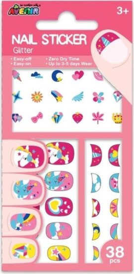 Avenir Csillogó körömmatrica szett - Unikornisok Avenir Csillogó körömmatrica szett - Unikornisok