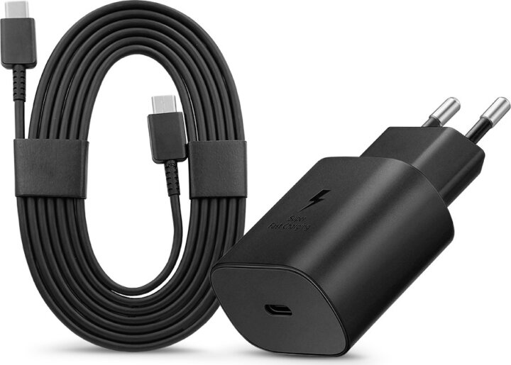 Samsung SAM-0951 USB-C Hálózati töltő - Fekete (25W) + kábel