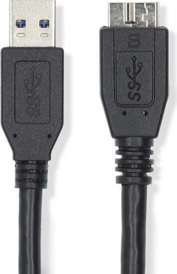 Nedis CCGL61500BK05 USB-A apa - USBMicroB apa 3.2 Adat és töltő kábel - Fekete (0.5m)