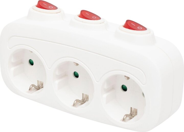 Home TPF 3K 250V Elosztó 3 aljzatos - Fehér Home TPF 3K 250V Elosztó 3 aljzatos - Fehér