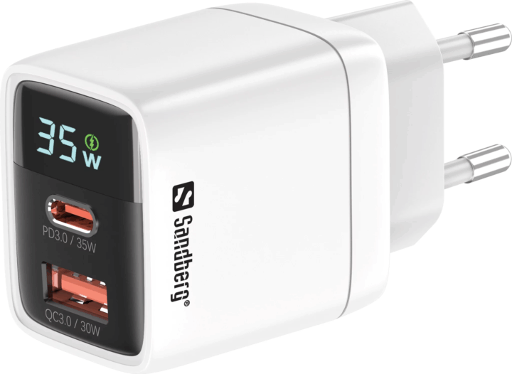 Sandberg 441-52 USB-A / USB-C Hálózati Töltő Adapter 35W - Fehér Sandberg 441-52 USB-A / USB-C Hálózati Töltő Adapter 35W - Fehér