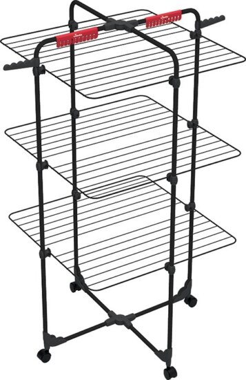 Vileda Mixer 3 Összecsukhato Ruhaszárító állvány 71 x 93 x 131 cm - Fekete