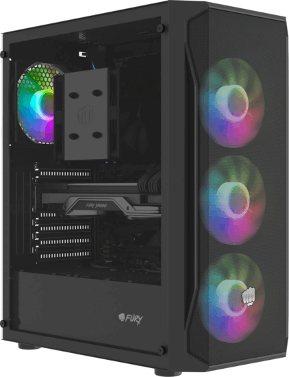 Fury Shobo SH4F RGB Számítógépház - Fekete