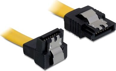 Delock cable SATA 30cm down/straight metal yellow