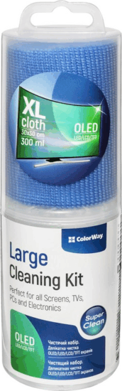 ColorWay CW-5230 Kijelző tisztító folyadék + kendő (300ml)