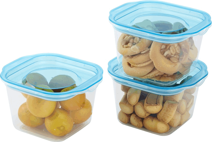 TOO KT-076 Műanyag ételtároló doboz készlet 0,28L (3 db)