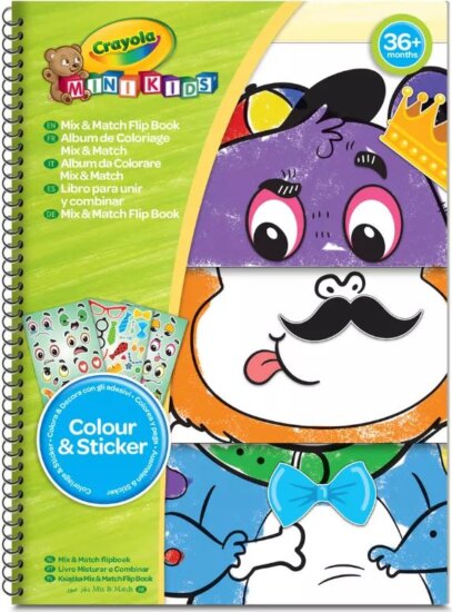 Crayola Mini Kids Lapozható matricás színezőkönyv