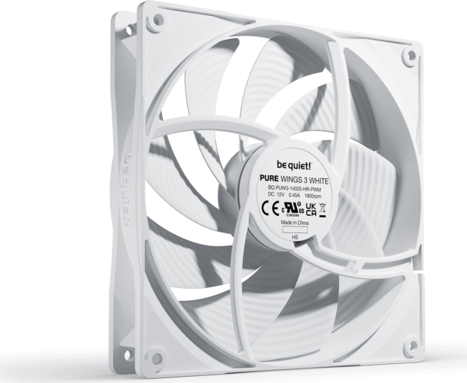 Be Quiet! Pure Wings 3 140mm PWM High Speed Rendszerhűtő - Fehér Be Quiet! Pure Wings 3 140mm PWM High Speed Rendszerhűtő - Fehér