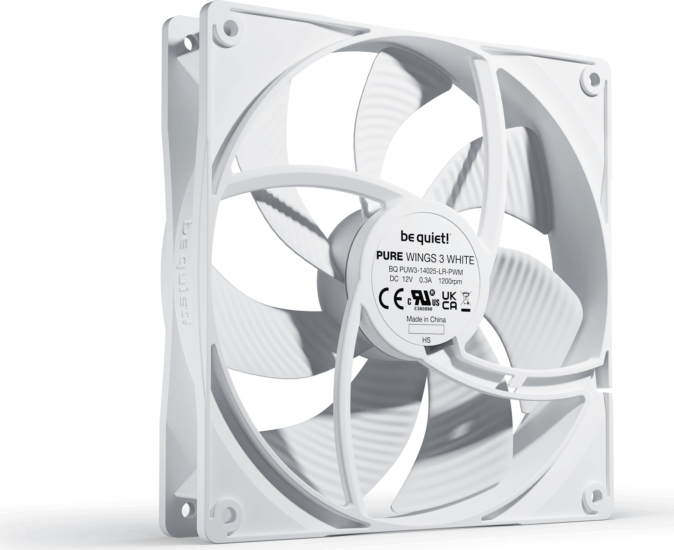 Be Quiet! Pure Wings 3 140mm PWM Rendszerhűtő - Fehér Be Quiet! Pure Wings 3 140mm PWM Rendszerhűtő - Fehér