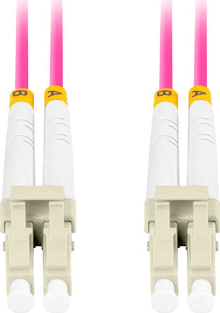 Lanberg FO-LULU-MD41-0030-VT optikai patch kábel LC/UPC - LC/UPC Duplex 3m - Rózsaszín