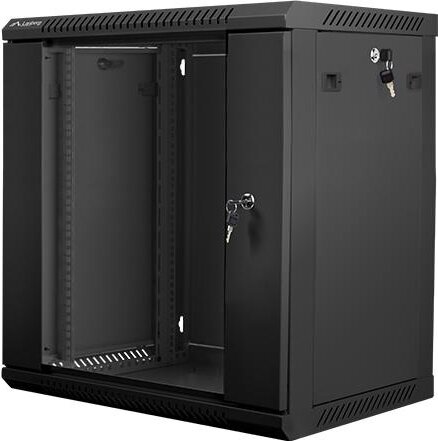Lanberg 19" fali rack szekrény 12U 600x450mm - fekete