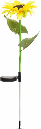 Garden of Eden 11762 Leszúrható kerti szolár lámpa napraforgó - Meleg fehér