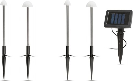 Garden of Eden 11243B Leszúrható kerti szolár Gomba lámpa 12db - Színes