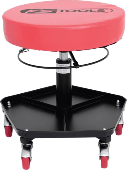 KS Tools 500.8030 Gurítható Műhely ülés - Fekete/Piros