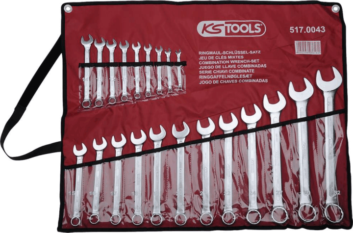 KS Tools 517.0043 Csillag-villáskulcs készlet (21db / csomag)