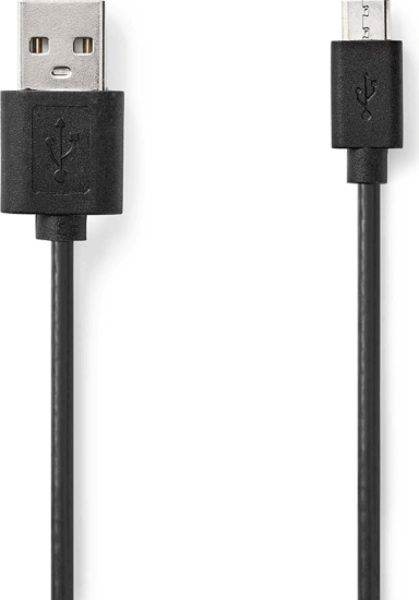Nedis CCGL60501BK10 USB-A apa - Micro USB apa 2.0 Adat és töltőkábel - Fekete (1m)
