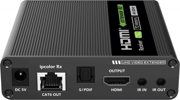 Techly 109849 HDMI Extender UTP kábelen 70m - Fekete (Vevő egység)