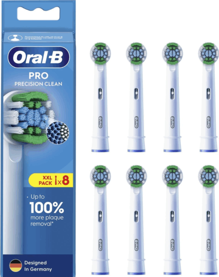 Oral-B EB20RX PrecisionClean Elektromos fogkefe Pótfej - Fehér (8db)