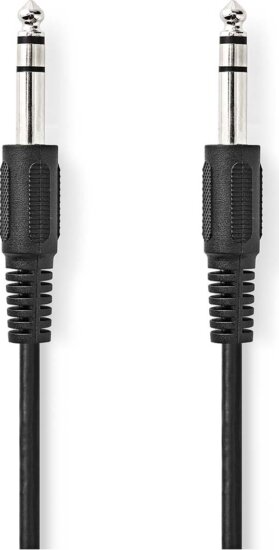 Nedis 6.35 mm apa - 6.35 mm apa audió kábel 2m - Fekete