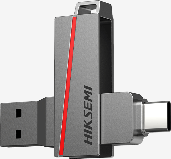 Hiksemi Dual Slim USB Type-C / USB Type-A 3.2 32GB Pendrive - Ezüst