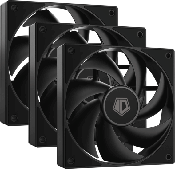 ID-Cooling AF-125-K TRIO 120mm PWM Rendszerhűtő - Fekete (3db/csomag) ID-Cooling AF-125-K TRIO 120mm PWM Rendszerhűtő - Fekete (3db/csomag)