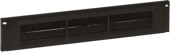 Legrand 046529 19" kábelbevezető kefepanel 2U - Fekete